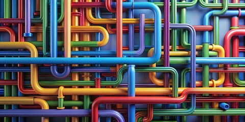 Abstract background of interconnected tubes , connectivity, network, technology, complexity, pattern, abstract, design