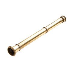 Naklejka premium Vintage Brass Telescope for Navigation and Exploration on transparent background.