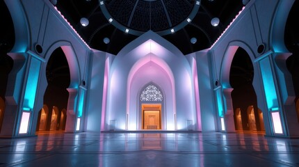  Add subtle decorative items such as Arabic calligraphy wall art, a prayer corner with a wooden Quran stand,