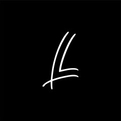 Abstract Monogram letter L Logo icon design concept. Minimalist L LL creative initial based Vector template. Graphic Alphabet Symbol for Corporate Business Company Identity.