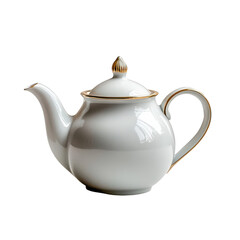Elegant Ceramic Teapot for Tea Lovers and Gatherings on transparent background.