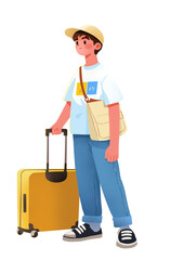 man with suitcase