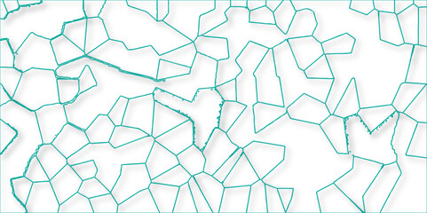 White quartz crystalized broken glass effect vector background. 3d papercut and multi-layer cutout geometric pattern on vector background. broken stained glass green lines geometric pattern. 