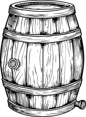 Vintage Wooden Barrel Illustration91