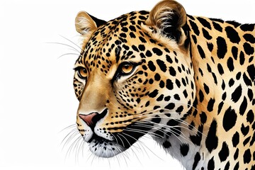 Obraz premium araffe is a leopard with a large head and a long neck