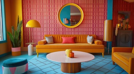 Mid-Century Modern Living Room Interior Design