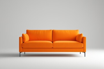 Obraz premium a close up of a couch with a white background and a gray wall