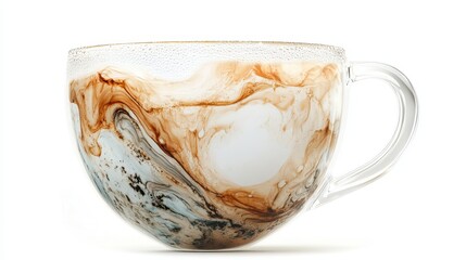 Artistic set of coffee beans and coffee cup drinks isolated on white background,hand-drawn vector,hot coffee drinks,cafe shop,modern flat design,Fashionable and cute coffee motif concept.