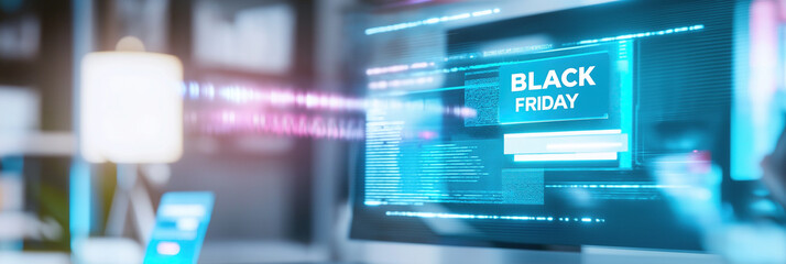 technology web banner with "BLACK FRIDAY"  text