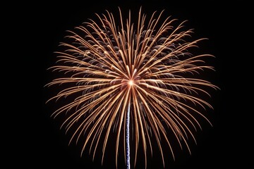 fireworks in the sky with a jet flying through it