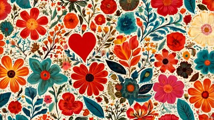 Bioluminescent Valentine's Day banner with blurred bokeh, glowing pinks and reds. Heart patterns, gift elements, romantic typography. Vibrant glow, sharp subject focus, soft background