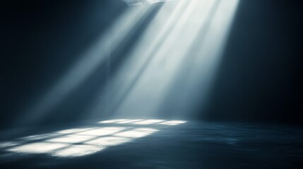 Obraz premium Light Streaming into Minimalist Spacious Room with Soft Shadows