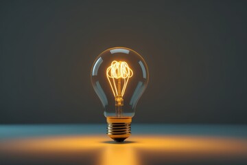 there is a light bulb that is glowing on a table