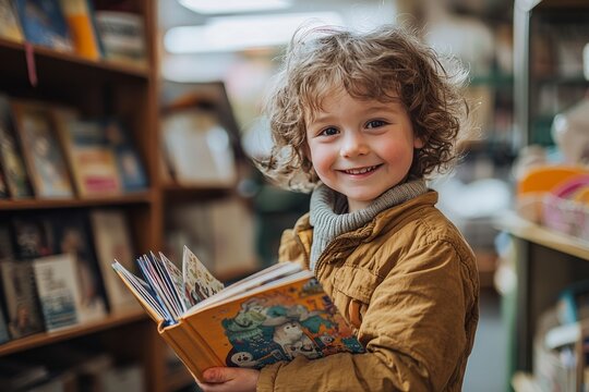 A caregiver holds a pop-up book, and the children gasp with delight as the pictures