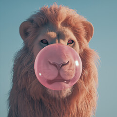 funny lion