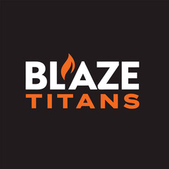 Sports logo with Blaze Titans vector illustration design. Perfect for branding, team emblems, and dynamic visuals. Features bold, modern, and creative graphics ideal for sports-themed projects.