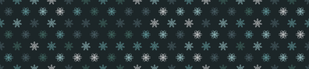 Winter seamless pattern with snowflakes