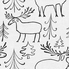 christmas trees and snowflakes