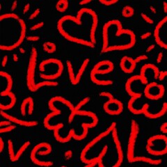 seamless pattern with hearts