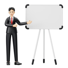 3D Character Man Presentasi Profesional