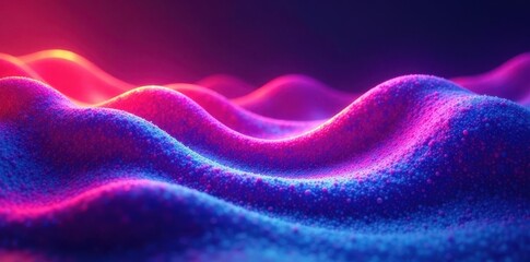 Fototapeta premium Fluid, swirling neon gradients create vibrant abstract waves , color, psychedelic