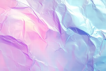 Holographic Textured Abstract Background with Trendy Color Palette of Soft Pink and Blue Shades for Creative Design Projects