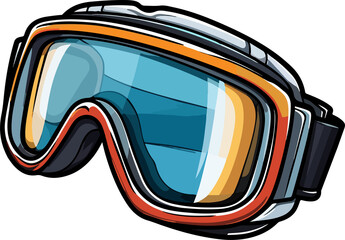 Colorful Ski Goggles Illustration