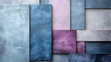 Abstract pastel colored textured rectangles background design.