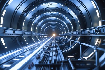 Particle Accelerator Inside representing technology, science, physics, and innovation

