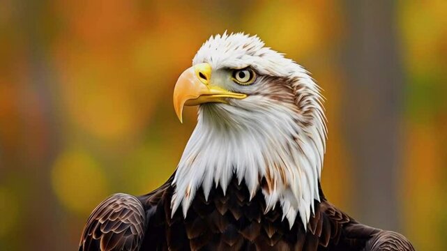 Close up american bald eagle