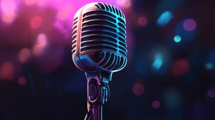 Podcasting Recording Microphone Illustration