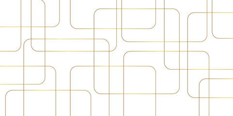 Modern minimal and clean white gold background with realistic line wave geometric circle shape, abstract white and gold colors with lines pattern texture computer geometric digital connection design .