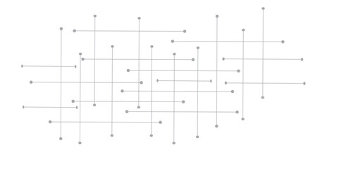 Abstract lines in grey and white tone of many squares and rectangle shapes on white background. Metal grid isolated on the white background. nervures grey abstract perspective Random chaotic.	
