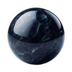 A round marble stone sphere isolated on a transparent background, resembling a globe or planet, with a natural, 3D design that could symbolize decoration, nature, png