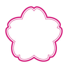 桜の枠のイラスト素材　背景透過