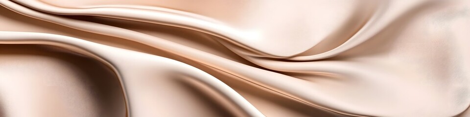 Elegant Beige Fabric Waves with Luxurious Mocha Mousse Tone for Minimalist Cosmetic or Textile