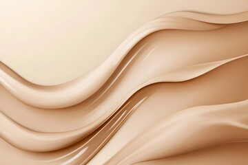 Obraz premium Abstract Fabric Waves in Mocha Mousse Tone with Glossy Finish for Luxury Cosmetics or Confectionery