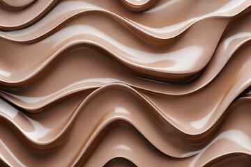 Luxurious Mocha Fabric Waves for Elegant Cosmetic or Confectionary Branding