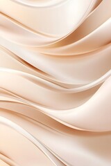 Elegant Beige Fabric Waves for Cosmetic or Confectionery Branding Concepts