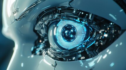 Robotic Eye: Advanced Technology Closeup