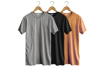 T-Shirt on Hanger on Transparent Background