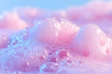 Fototapeta premium Captivating Bubbles and Foam Backdrop for Skincare and Cleaning Brands