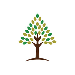 Obraz premium Green Tree Logo Design