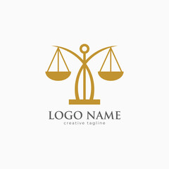 Law Firm logo, scale logo,advocate, attorney logo template
