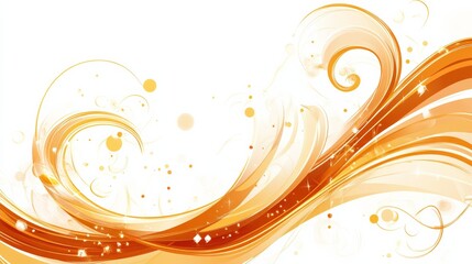 Modern Wavy Gold Corner Vector Art