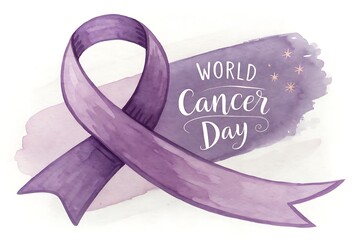 World Cancer Day: Poster, Banner, Post. Story. A Symbol of Unity and Support in the Fight Against Cancer