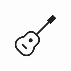 Guitar music instrument acoustic icon vector sign