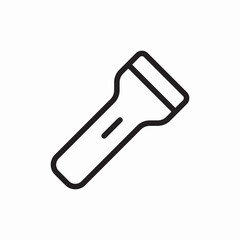 Flashlight torch light device icon vector sign