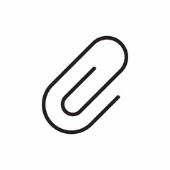 Obraz premium Paperclip attachment file document icon vector sign