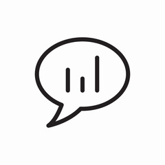 Analytics chart message data icon vector sign